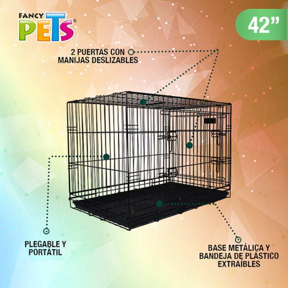 Jaula Metálica para perros Plegable Extra Grande Fancy Pets
