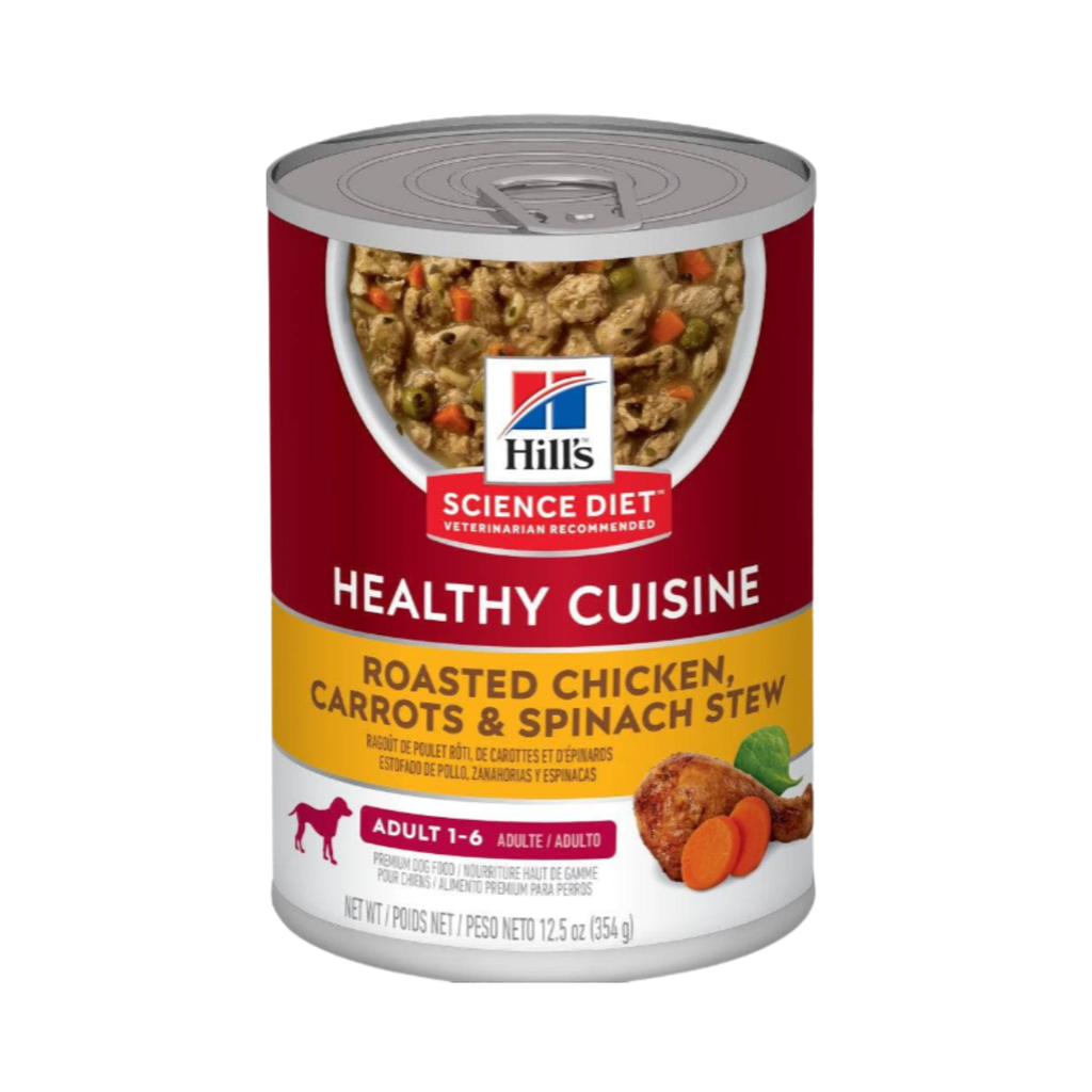 1 Lata Hill's Science Diet Adult Healthy Cuisine, Alimento húmedo para perro 354g
