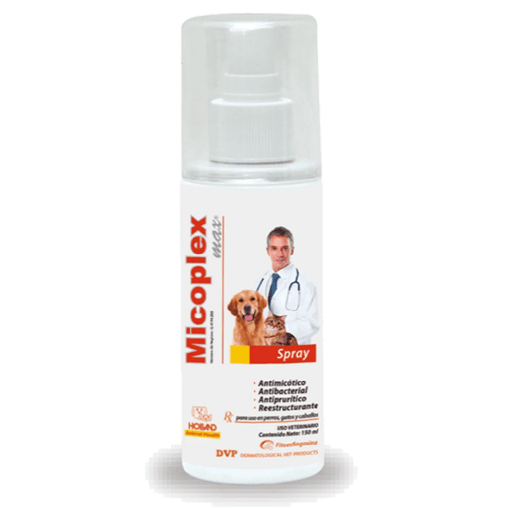 Micoplex Max Spray 120 ml Holland, cuidado dermatológico para piel de perros y gatos