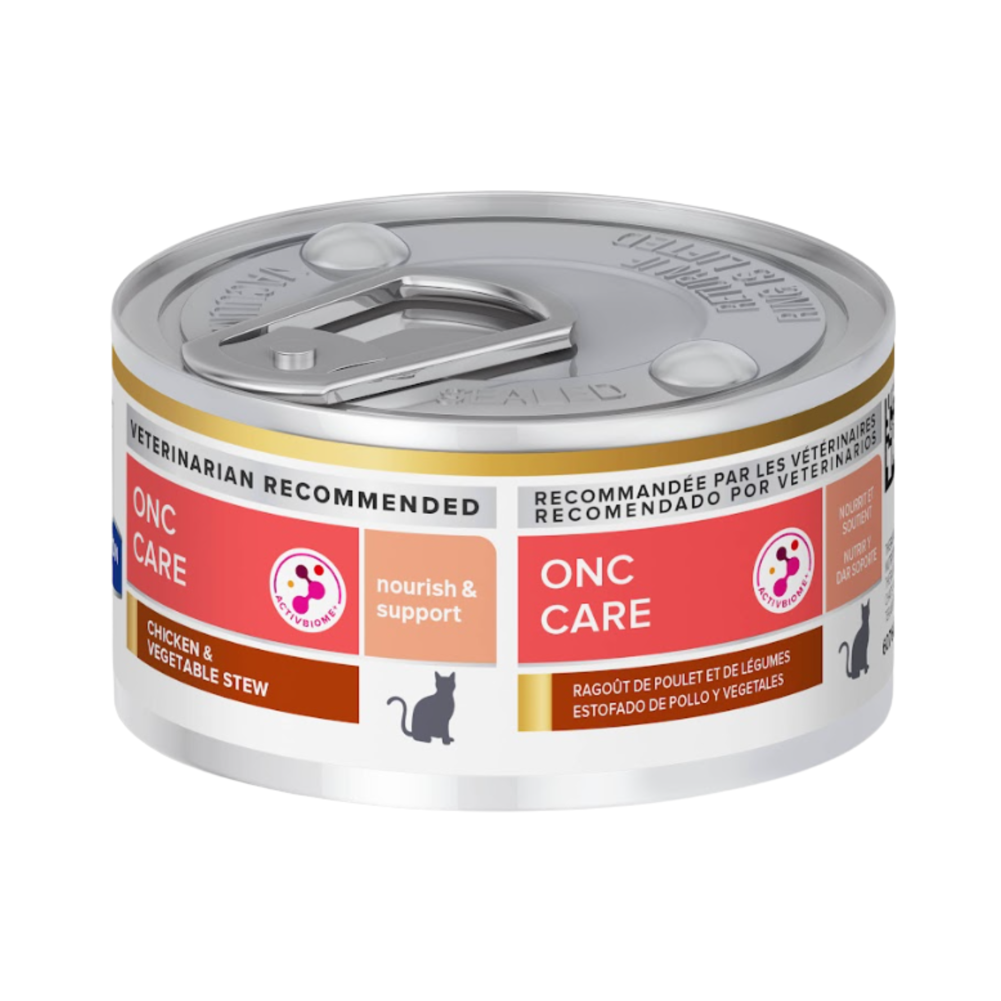 1 Lata Hill's Prescription Diet Feline ONC Care, Nutrición y Apoyo de Recuperación, para Gato, 82 g