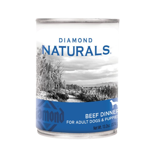 1 Lata Diamond Naturals para Perro Cachorro y Adulto, Sabor Res 374 g