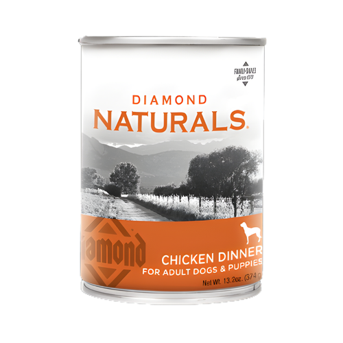 1 Lata Diamond Naturals para Perros Adultos y Cachorros, Sabor Pollo 374 g