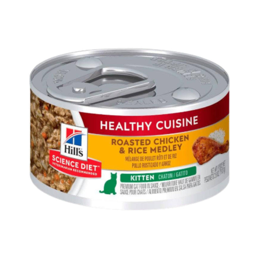 24 Latas Hill's Science Diet Kitten Healthy Cuisine, alimento húmedo para gatito 79 g - AniMALL