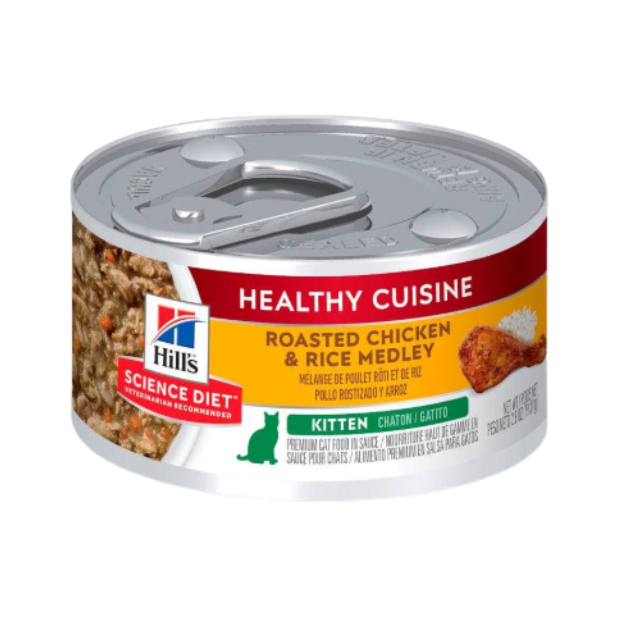 24 Latas Hill's Science Diet Kitten Healthy Cuisine, alimento húmedo para gatito 79 g - AniMALL