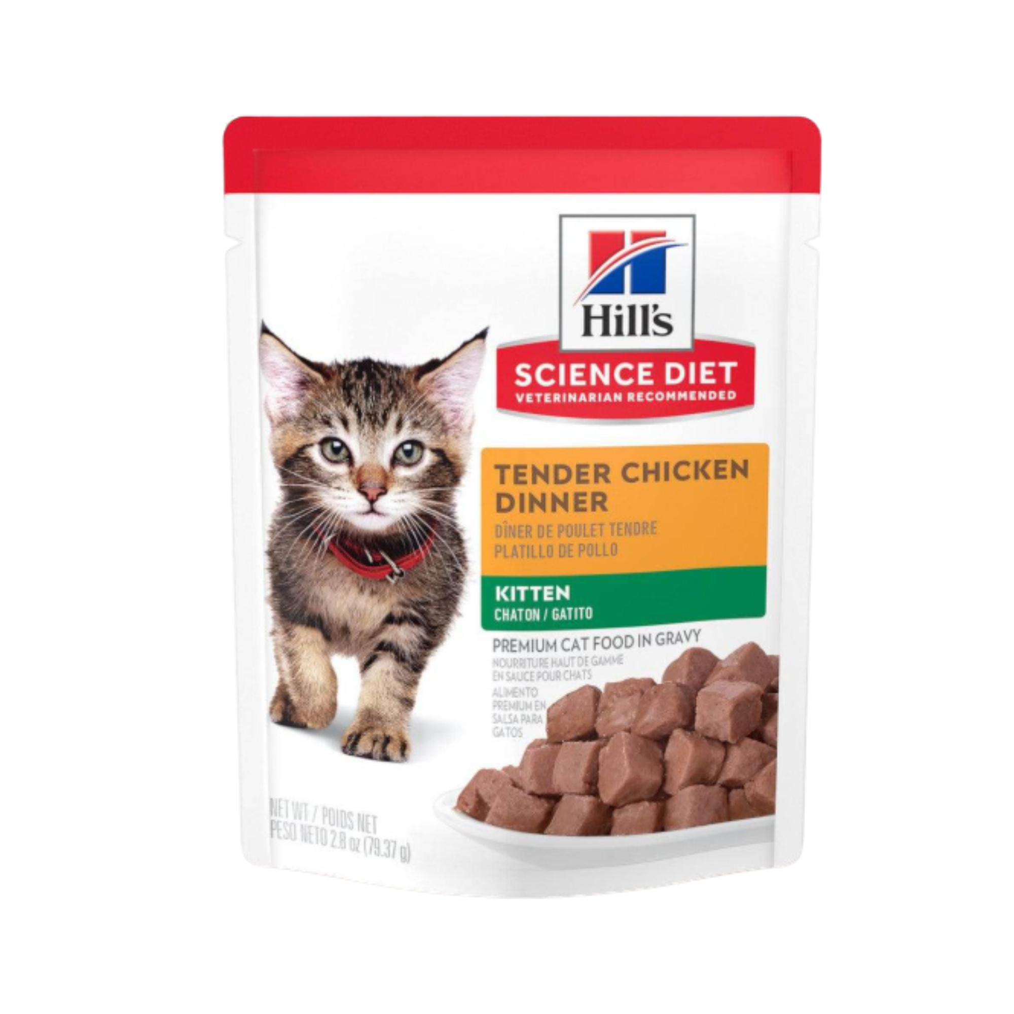 1 Pouch Hill's Science Diet Kitten Alimento Húmedo para Gatito Sabor Pollo 79g