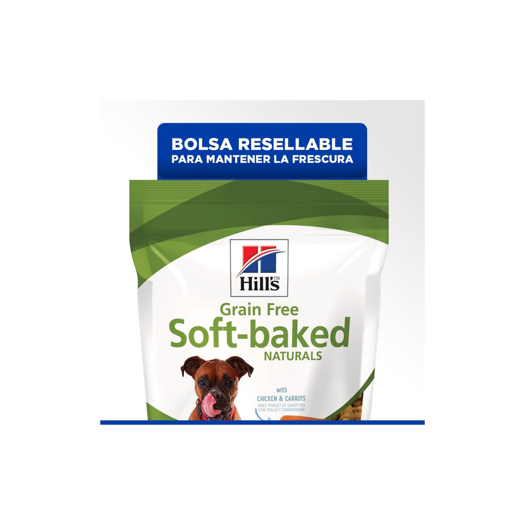 1 Premio Hill's Canine Grain Free Soft-Baked Naturals, Premios Naturales Sin Granos, Horneados Suavemente con Pollo y Zanahorias 227 g
