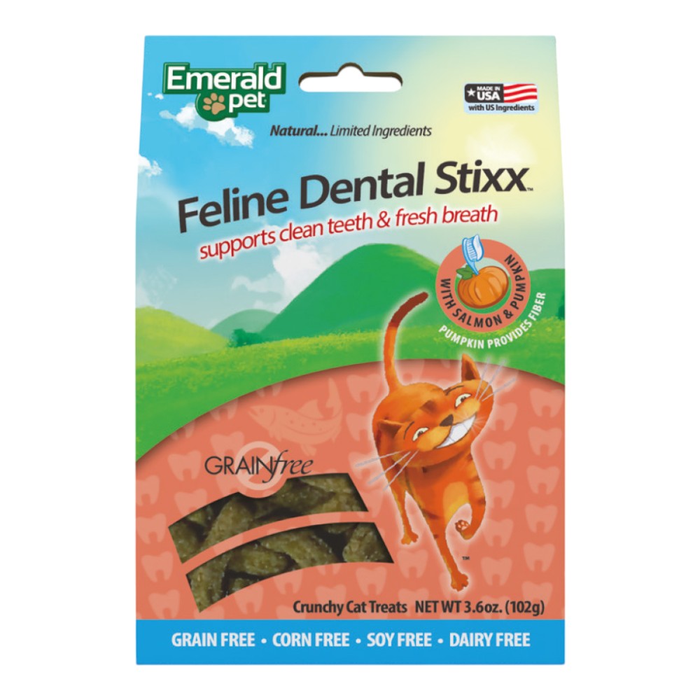 Premios para Gatos Dental Stixx, Sabor Salmón y Calabaza, Dientes Limpios y Sanos 102gr
