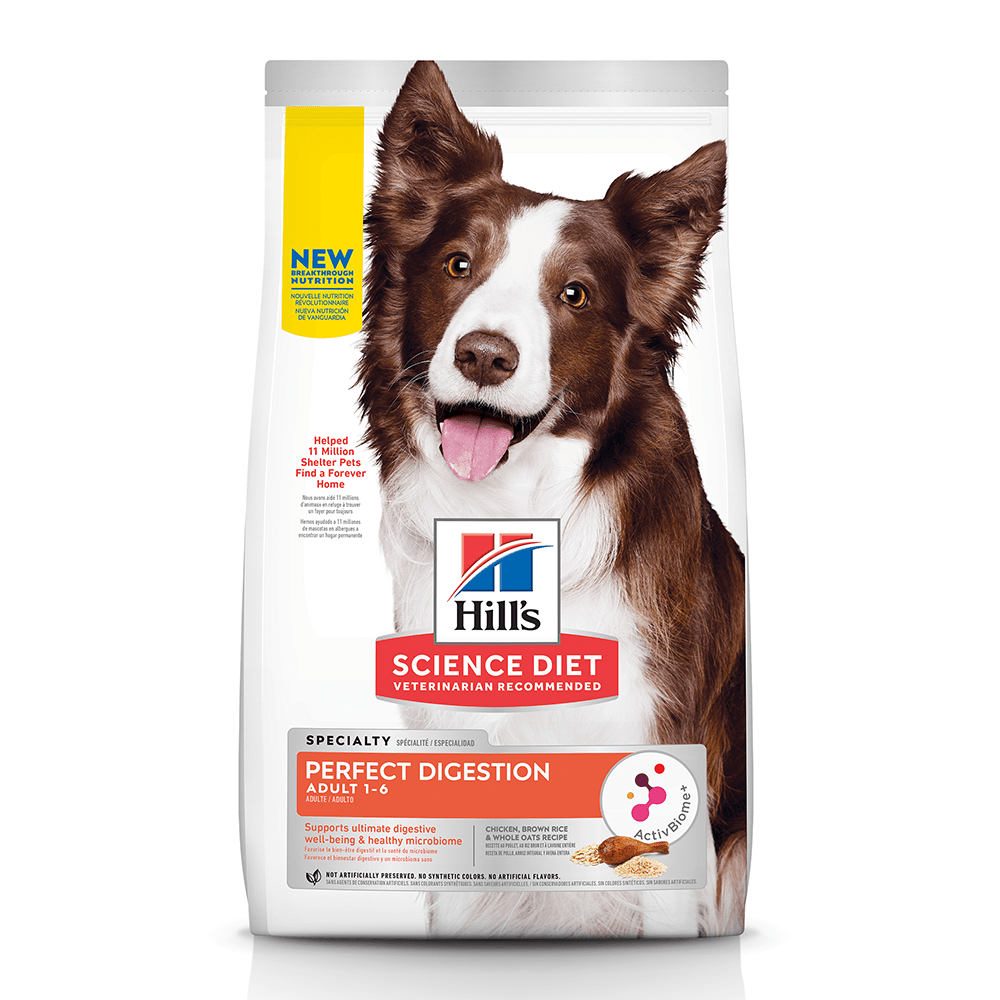 Hill's Science Diet Perfect Digestion alimento de cuidado digestivo para perro adulto sabor pollo