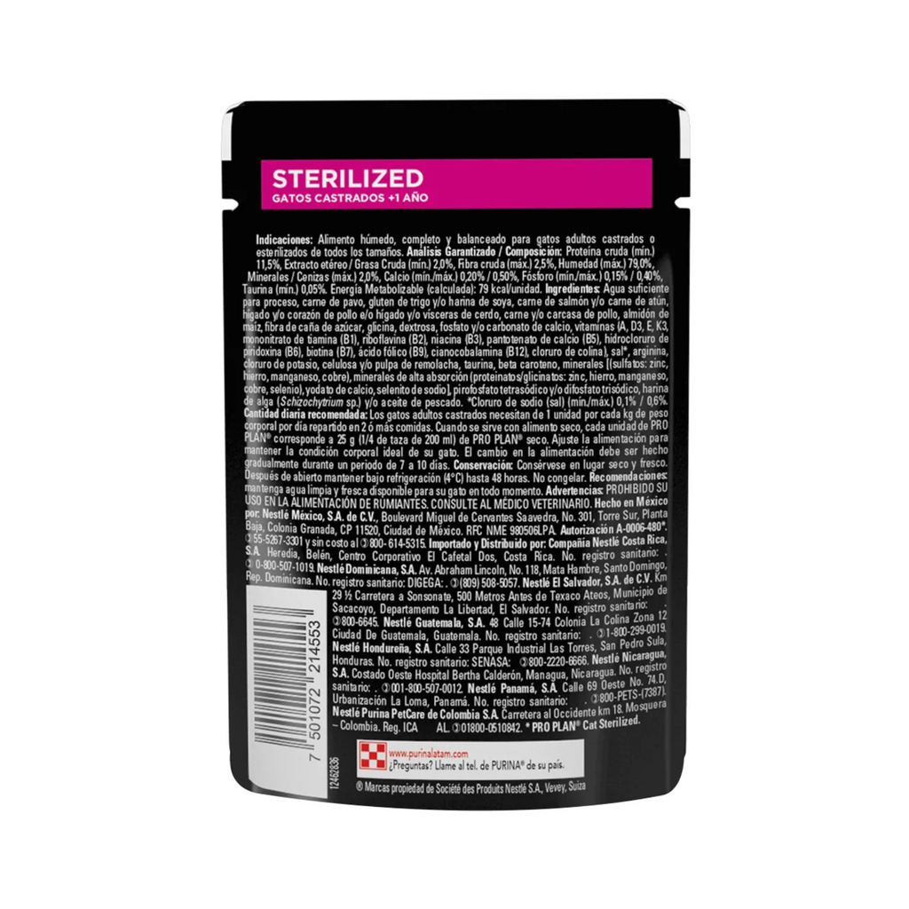 Caja de 24 pouches Pro Plan Gato Adulto Esterilizado 85 g
