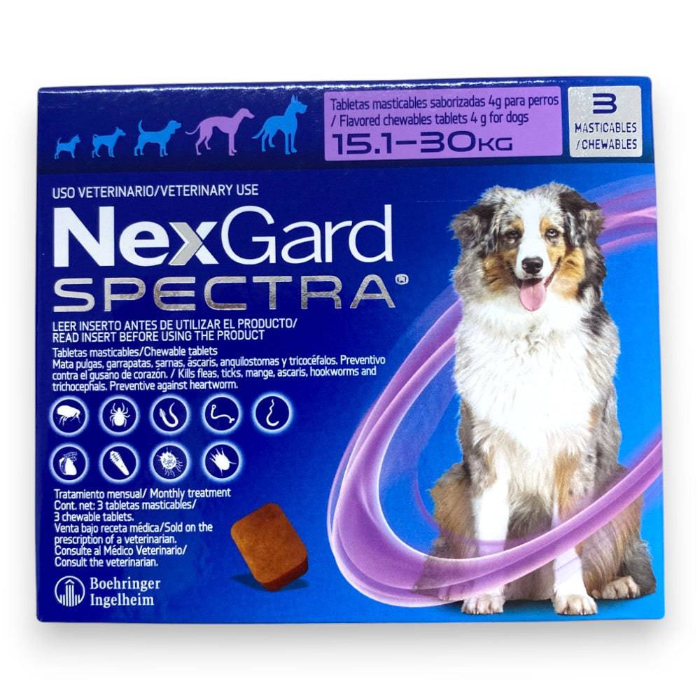 nexgard spectra 15 30 kg 3 comprimidos