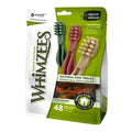 Whimzees Cepillo de Dientes XS 48 piezas, premios dentales naturales para perros pequeños