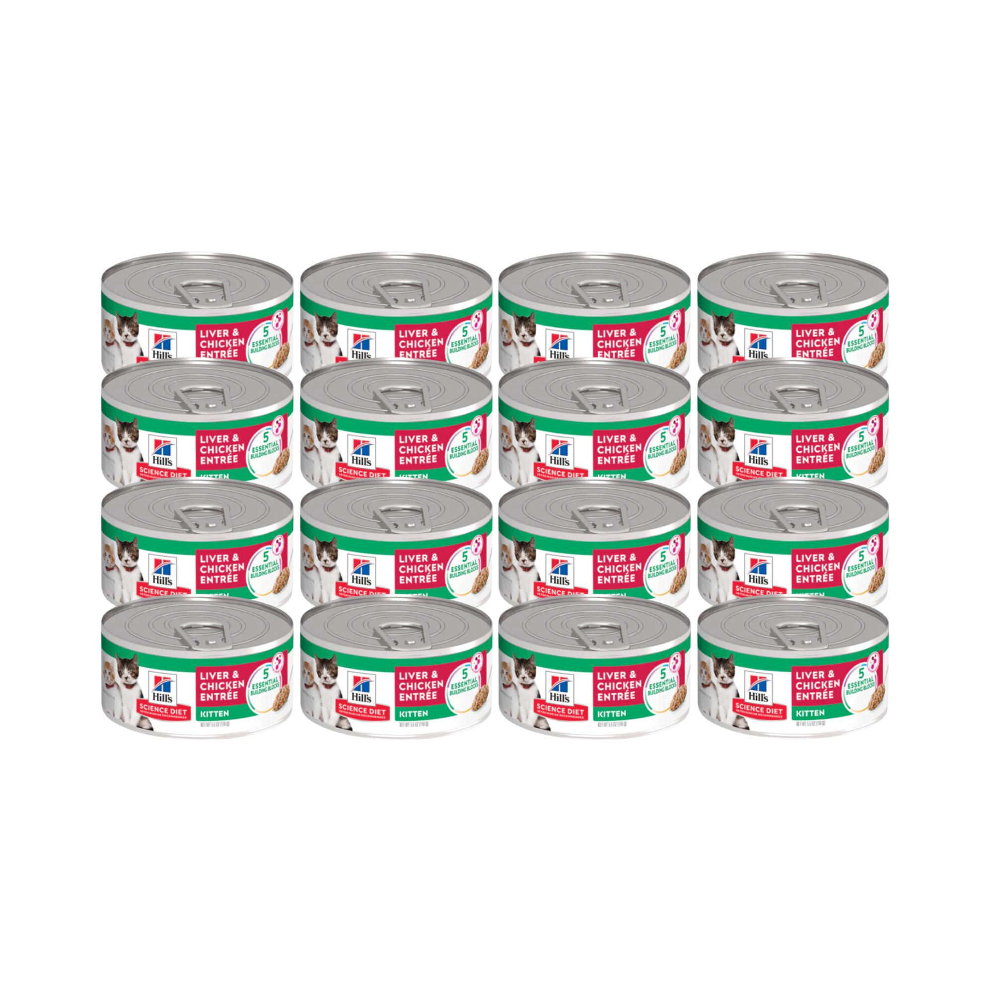 24 Latas Hill's Science Diet Kitten, Alimento Húmedo para Gatitos 156g