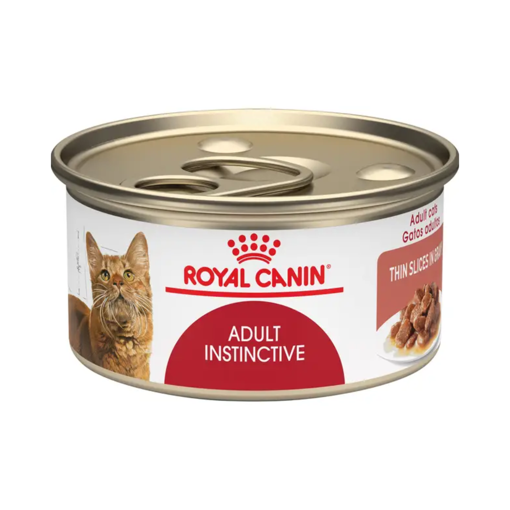 Pack 24 latas Royal Canin Adult Instinctive Slices in Gravy 85 g, alimento húmedo en salsa para gato adulto
