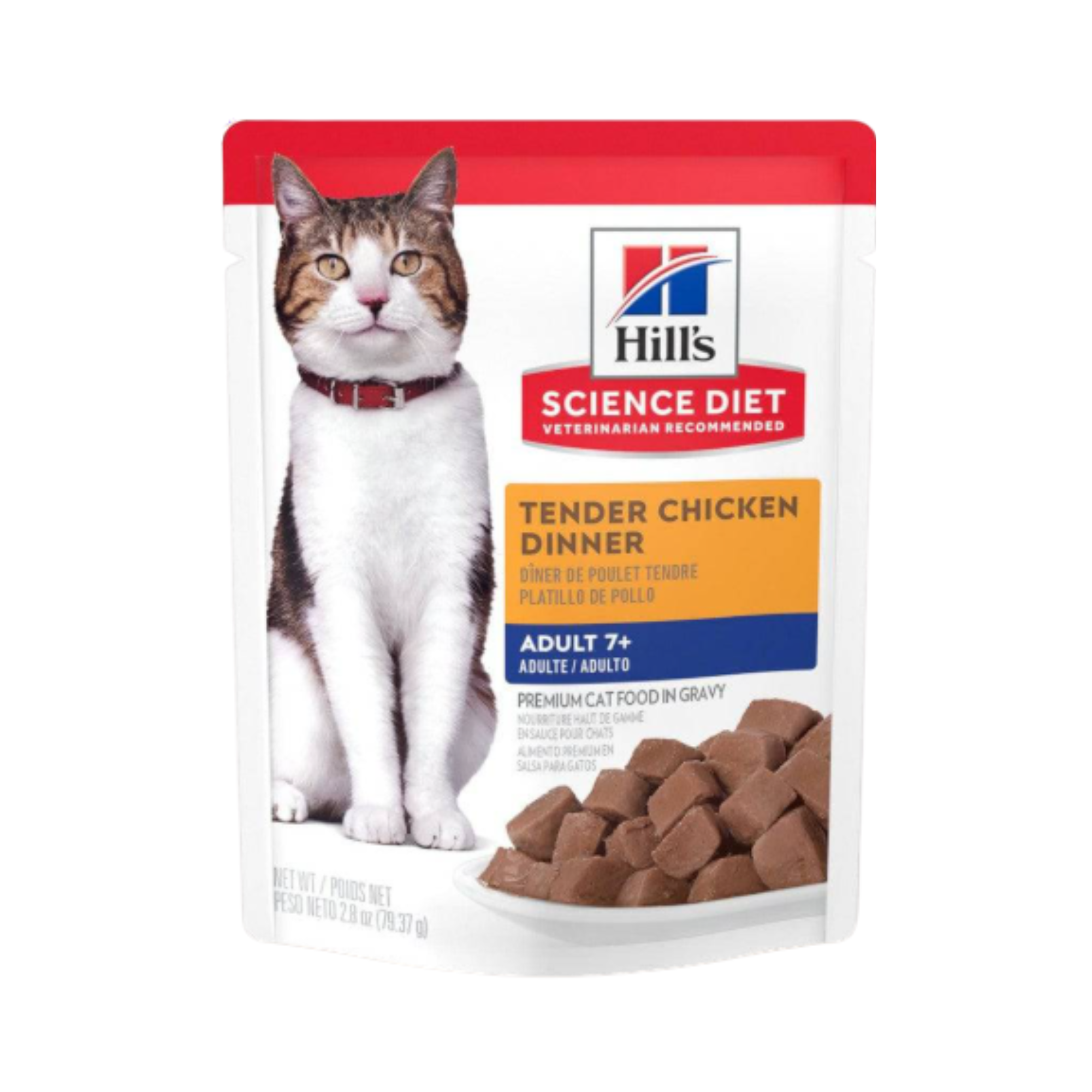 24 Pouches Hill's Science Diet Gato Senior Alimento Húmedo Sabor Pollo 79g