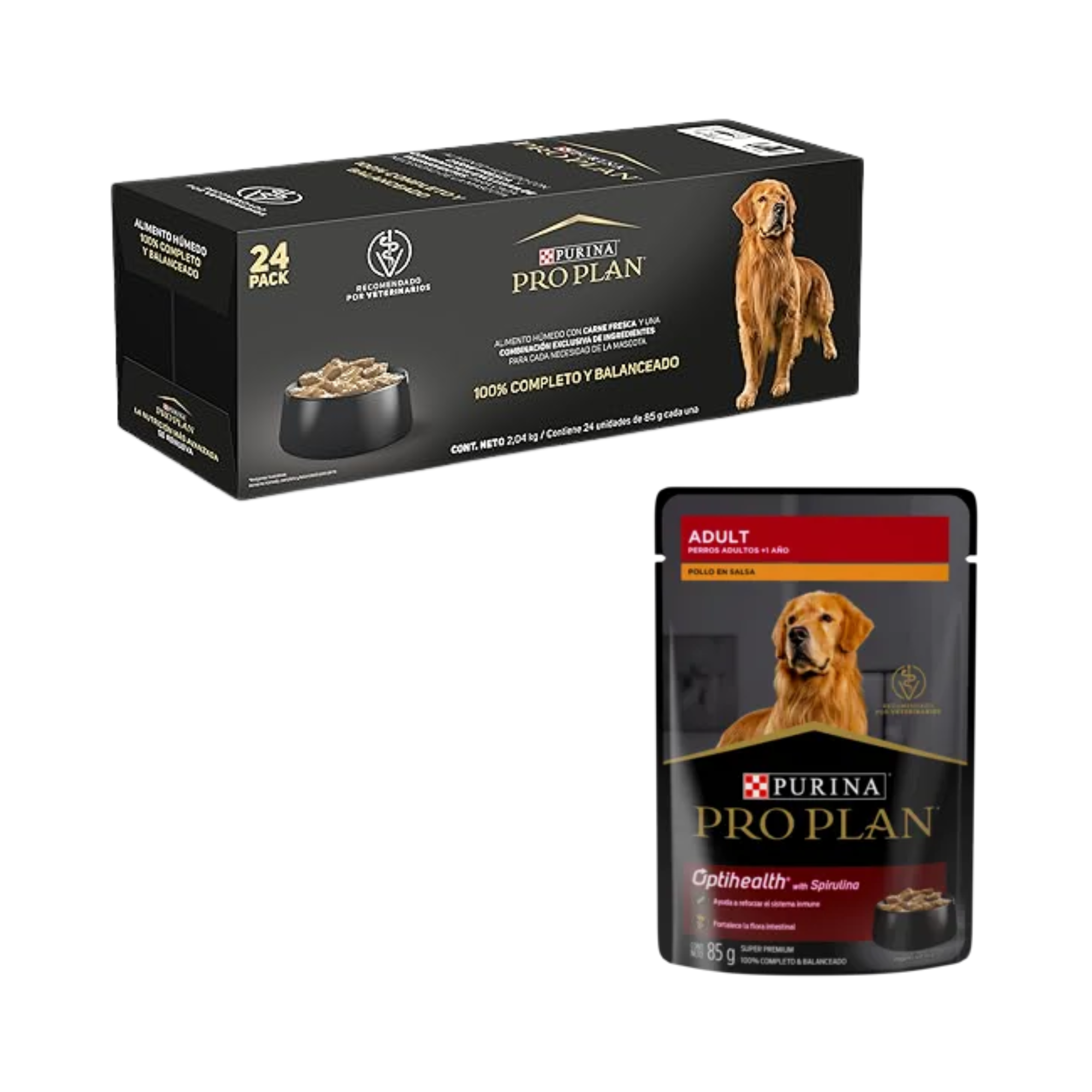Caja 24 pouches Pro Plan Adulto pollo para perro
