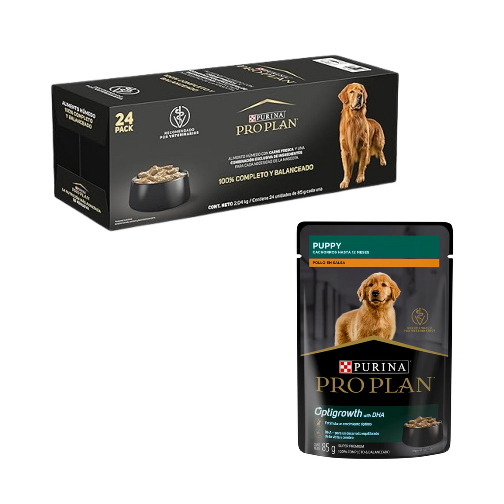 Caja 24 pouches Pro Plan Puppy pollo para cachorro