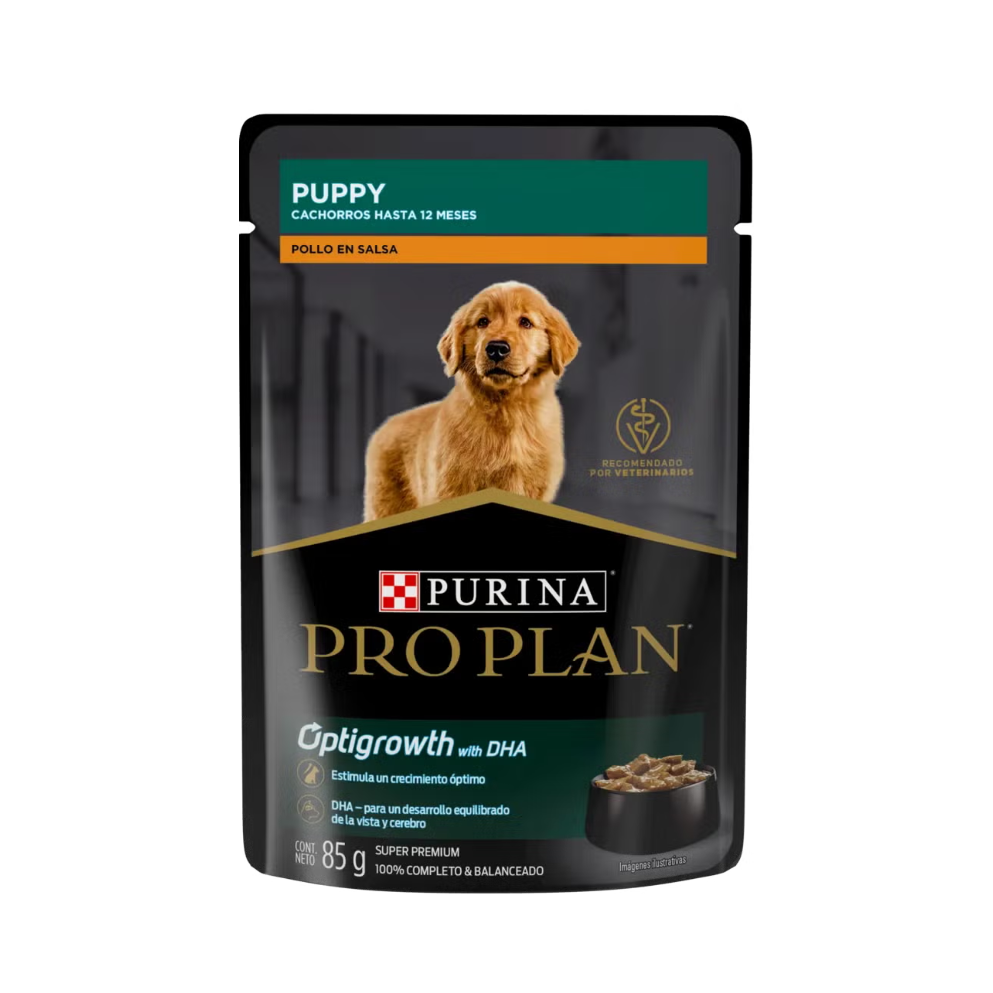 Pouches Pro Plan Puppy receta de pollo alimento húmedo cachorro