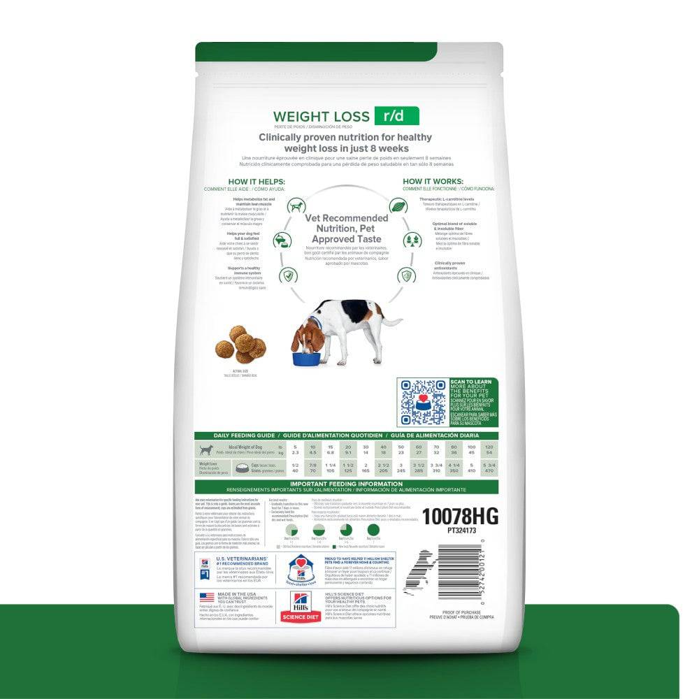 Hill's Prescription Diet r/d, Pérdida de Peso, para Perro, 8 Kg - AniMALL