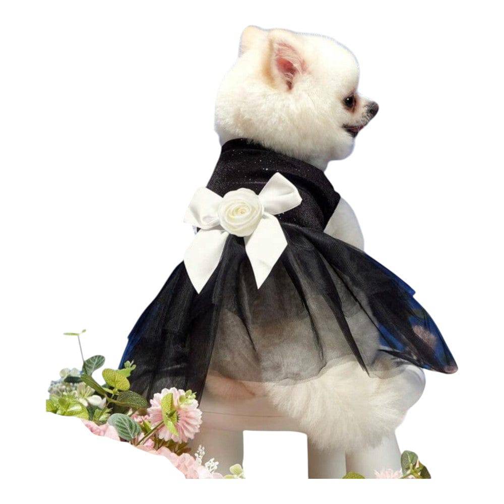 Vestido de Noche Negro con Moño XXS - AniMALL