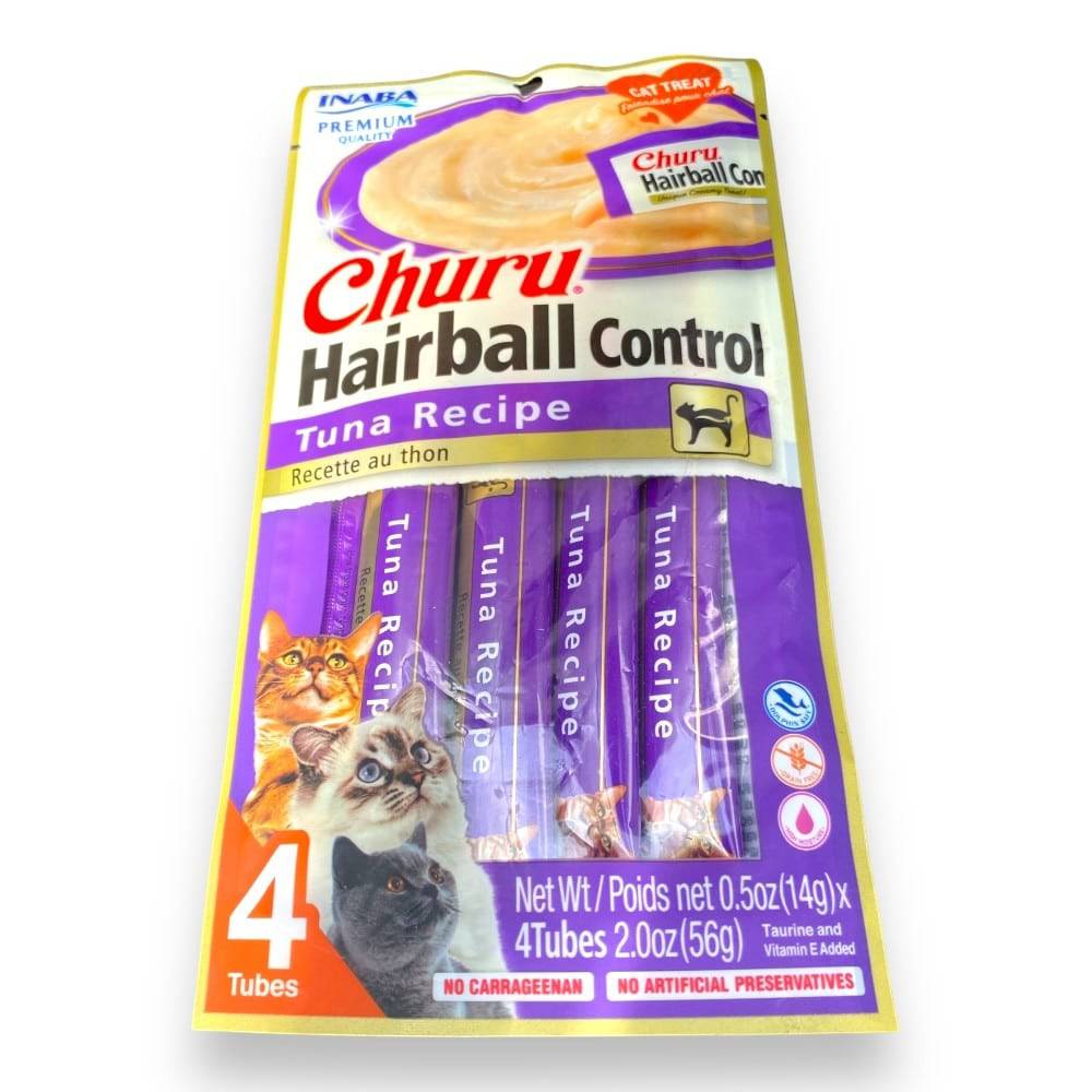 Churu Premios para Gato Atún Hairball 4 tubos de 14 gr - AniMALL