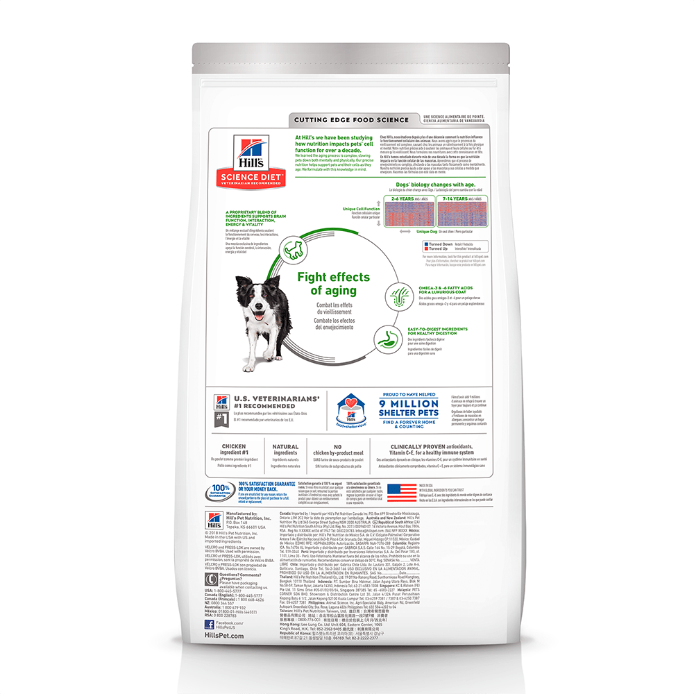 Bolsa de Hill's Science Diet Senior Vitality alimento seco para perro senior