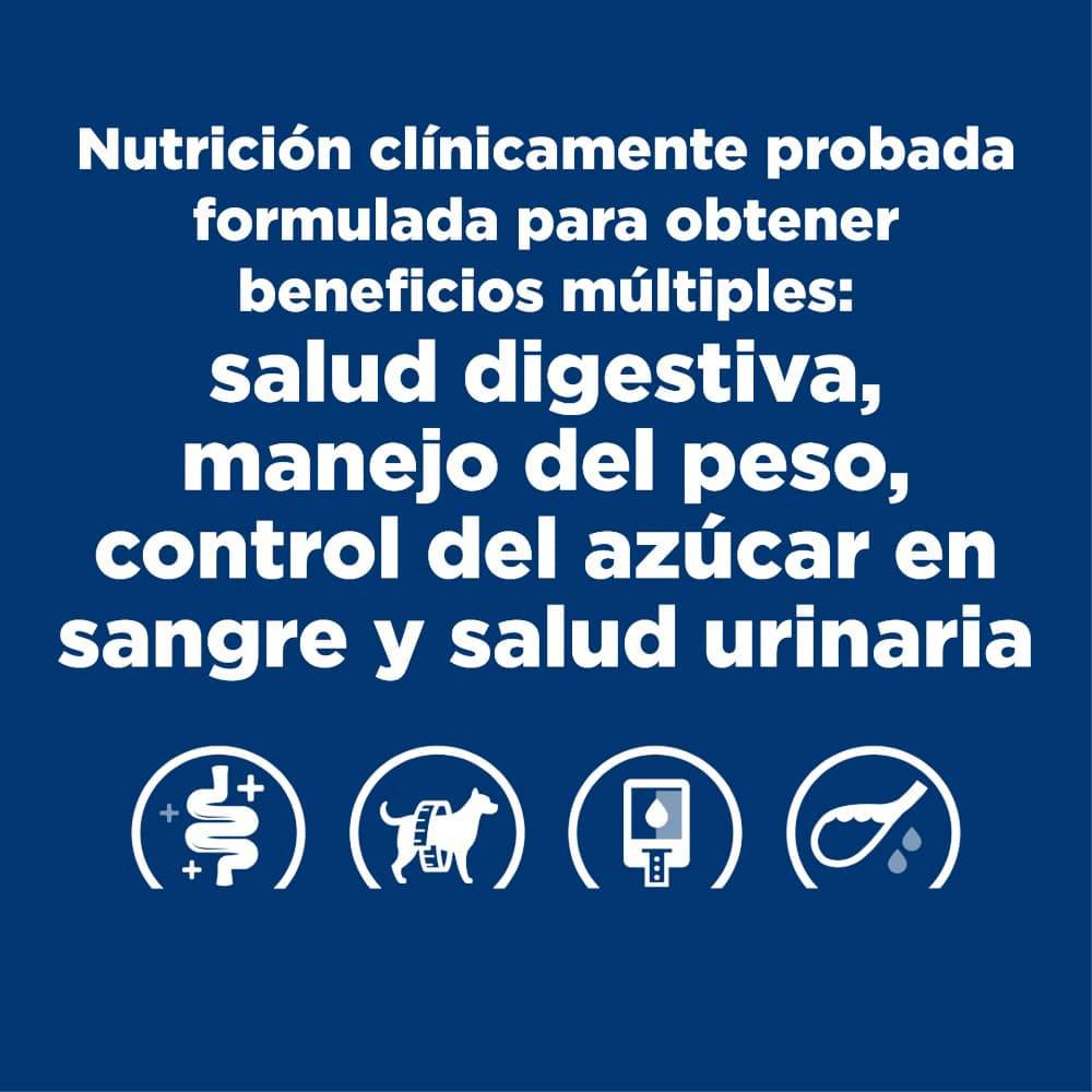 12 Latas Hill's Prescription Diet w/d, Manejo Peso/Glucosa, con Pollo para Perro, 369 g - AniMALL