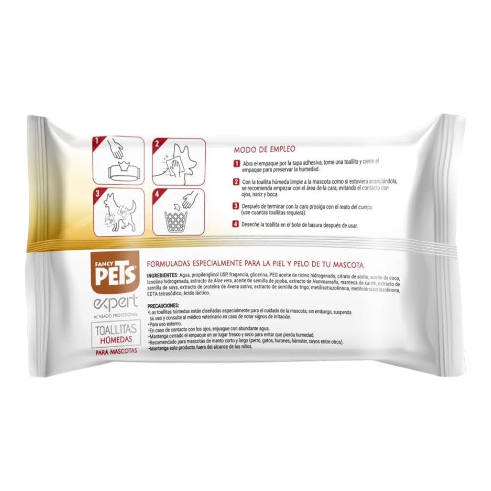 Toallitas humedas para perros Expert con 40 Piezas