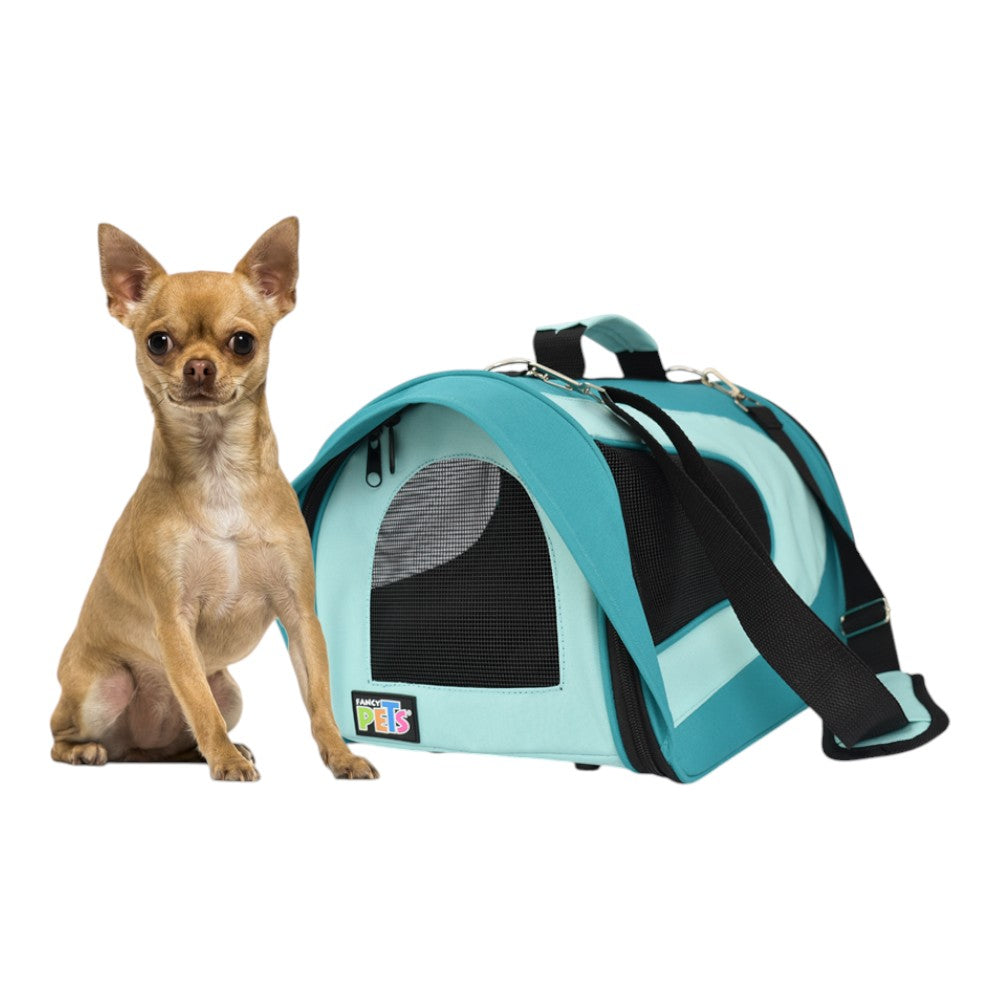 Transportadora Fancy Pets  Azul con Visera CH