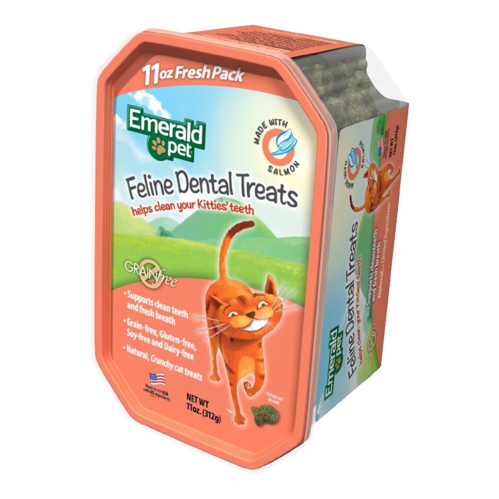 Premios Dentales para Gato Sabor Salmón, Dientes Limpios, Fresh Pack 312gr