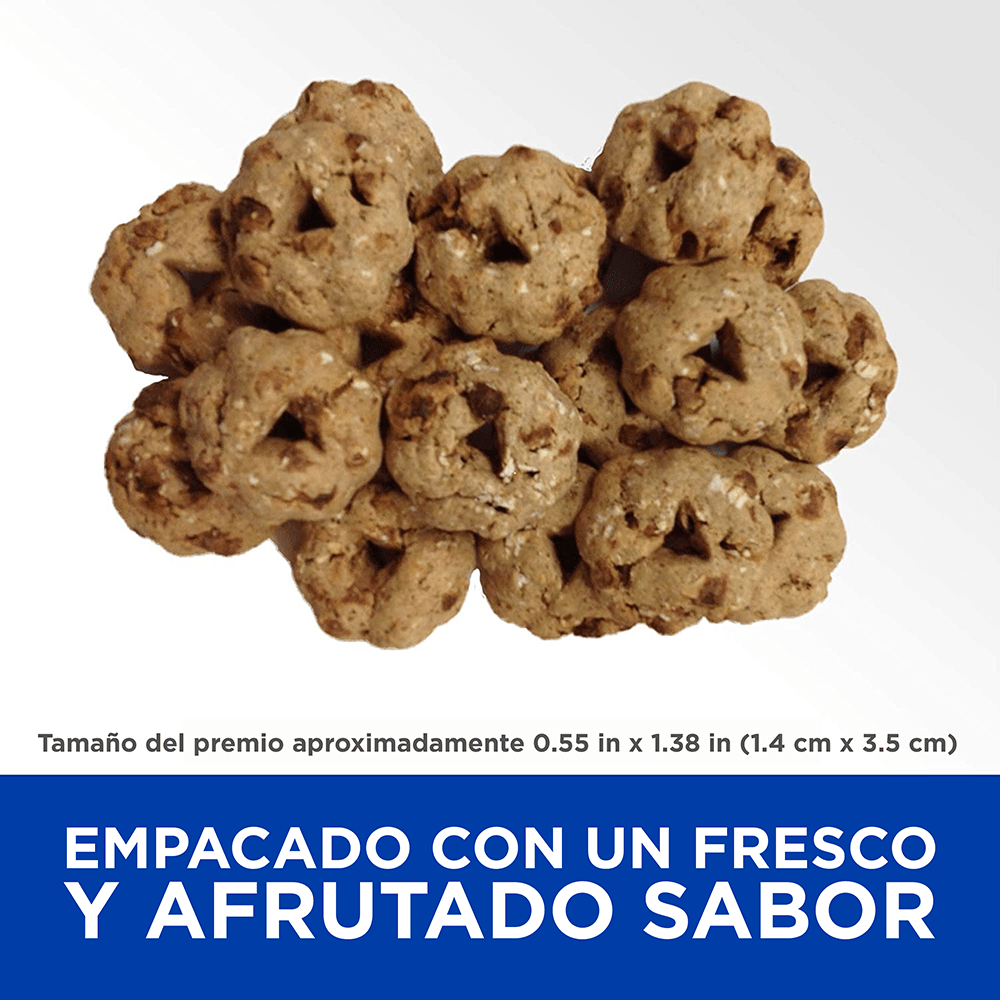 5 Hill's Natural Fruity Crunchy Snacks, premios para perro con manzana y avena para perro 230g - AniMALL