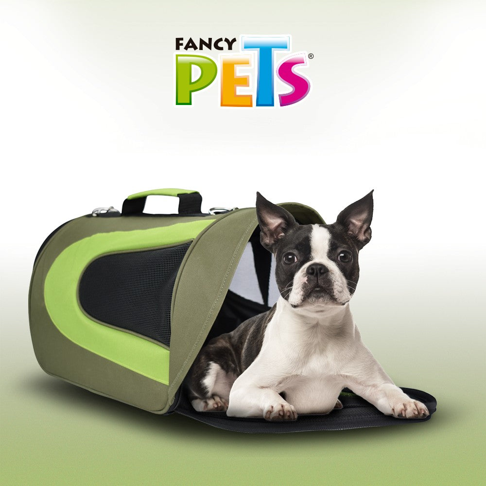 Fancy Pets Transportadora con Visera Verde Olivo Chica