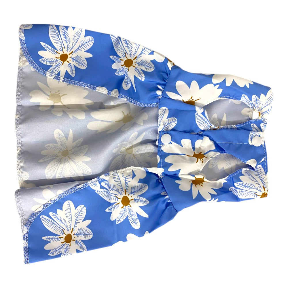 Vestido Azul Margaritas Primavera Verano S