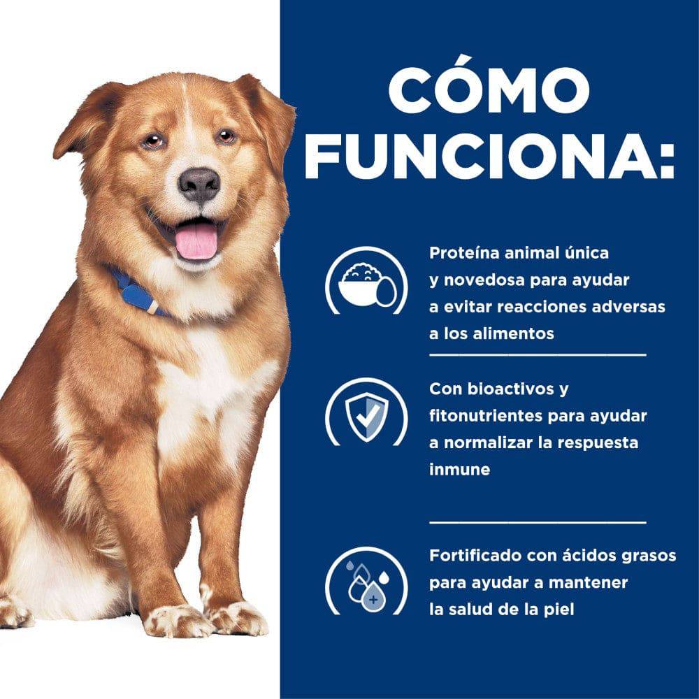 Hill's Prescription Diet Derm Complete, Alergias Alimentarias y Ambientales, para Perro, 2.9 Kg - AniMALL