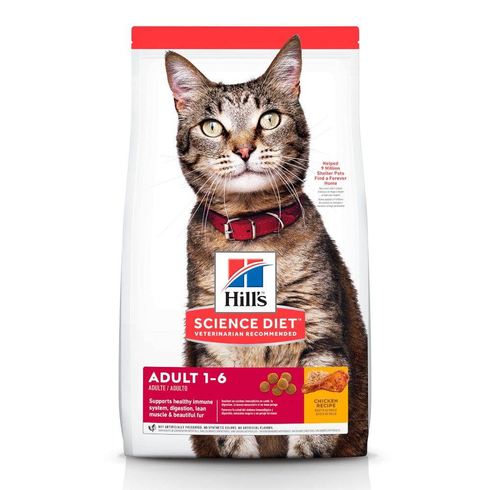Hill's Science Diet Adult, alimento saludable para gato adulto sabor pollo  7.3Kg - AniMALL