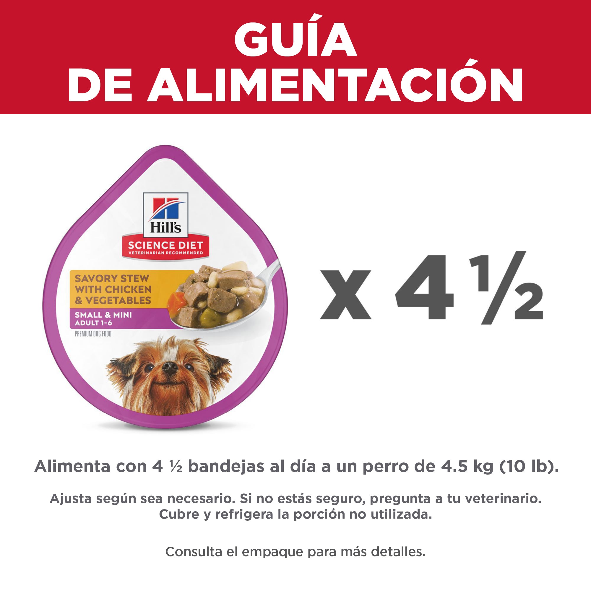 12 Tray Hill's SD Adult Small and Mini Alimento Húmedo Adulto Raza Pequeña Pollo y Vegetales 99 gr