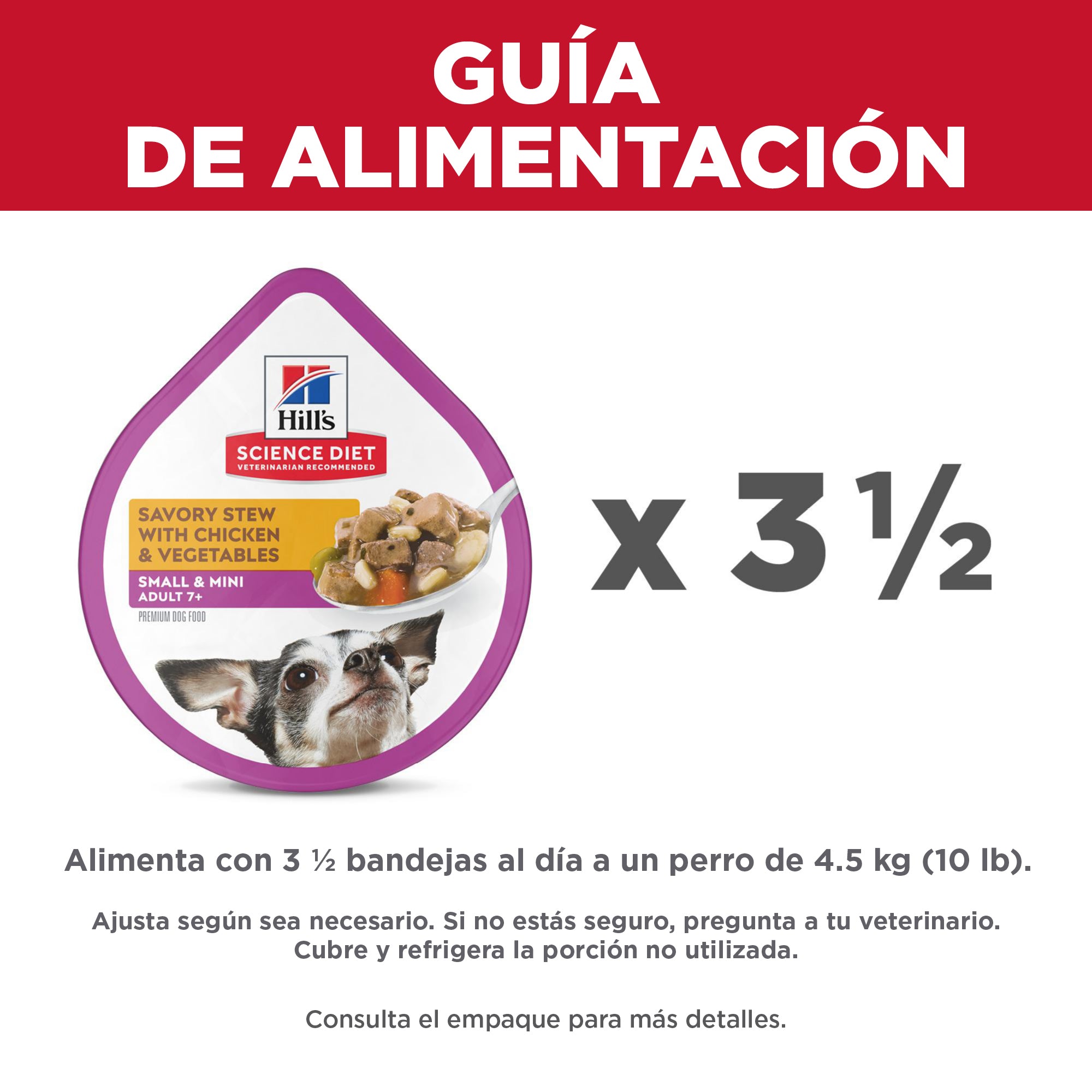 Tray Hill's SD Senior Small and Mini Alimento Húmedo Senior Raza Pequeña Pollo y Vegetales 99 gr