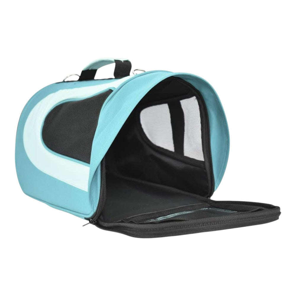 Transportadora Fancy Pets  Azul con Visera CH
