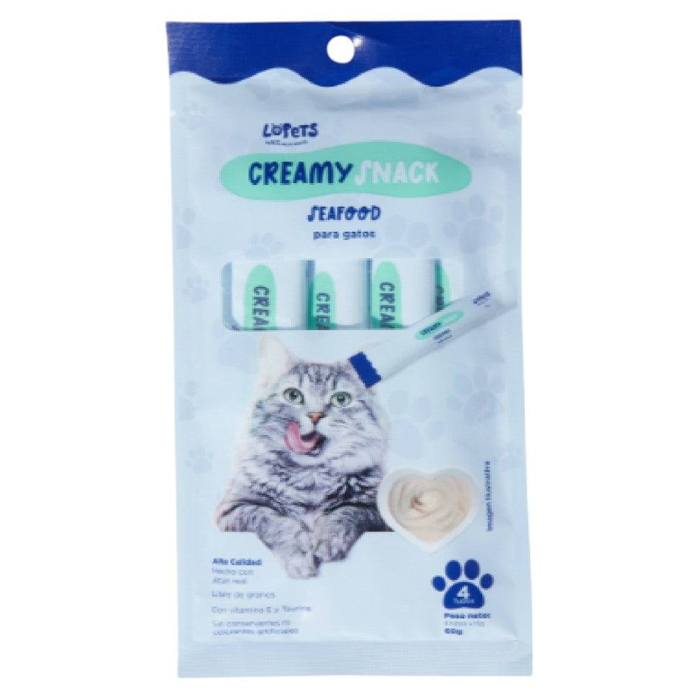 6 Sobres Premios Cremoso para Gato Sabor Mariscos 60 gr - AniMALL