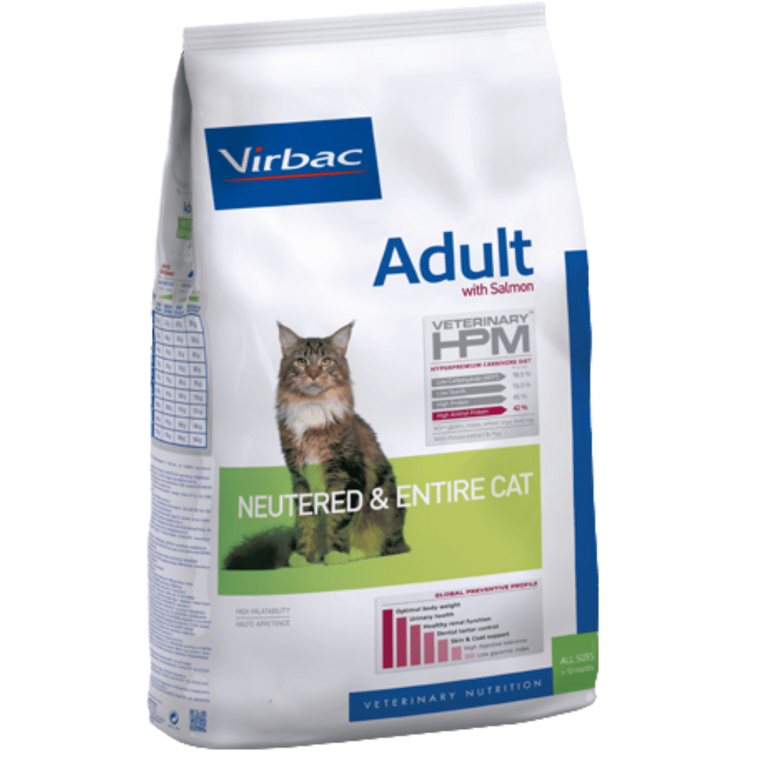 Virbac HPM Cat Adult Salmon Neutered & Entire 7 kg - AniMALL
