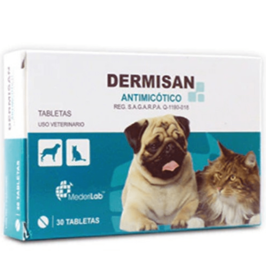 Dermisan-10, Antimicótico 30 Tabletas, Mederilab - AniMALL