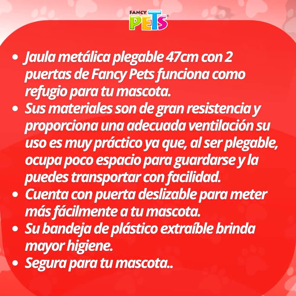 Fancy Pets Jaula Métalica Plegable XS