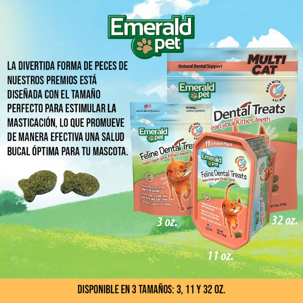 Premios Dentales para Gato Sabor Salmón, Dientes Limpios, Fresh Pack 312gr