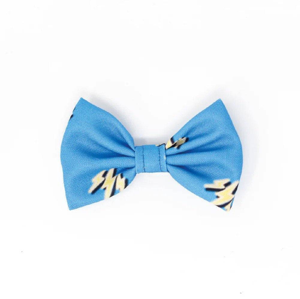 Collar con moño azul con relampago Talla S - AniMALL