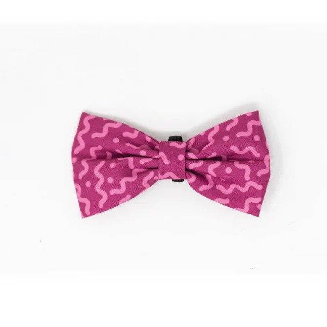 Collar con moño spaguetti Fucsia Talla S - AniMALL