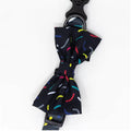 Collar con moño confetti color negro Talla M - AniMALL
