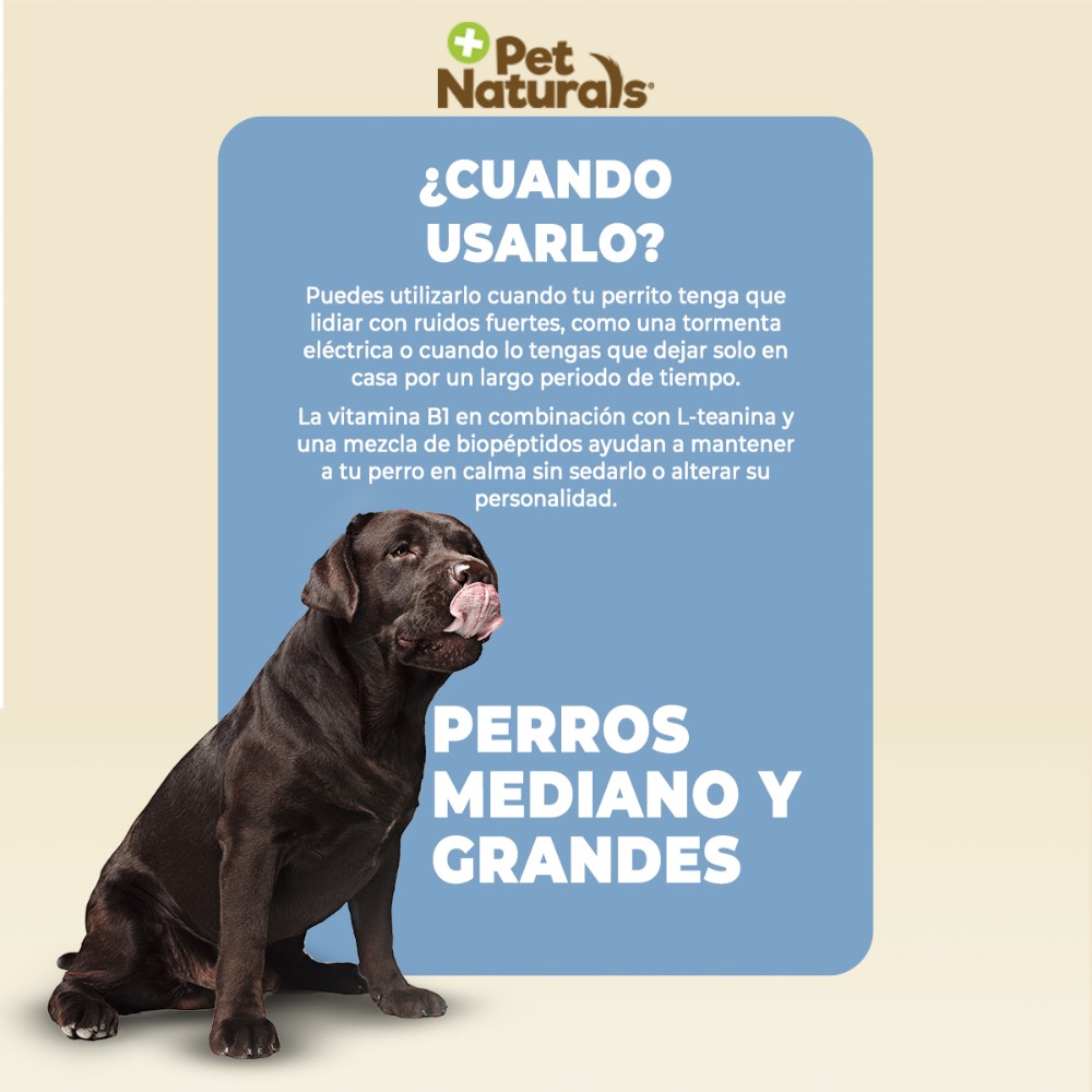 Calmantes para Perros de Raza Mediana y Grande, Sin Sedantes. Sabor a Premio 21 pz