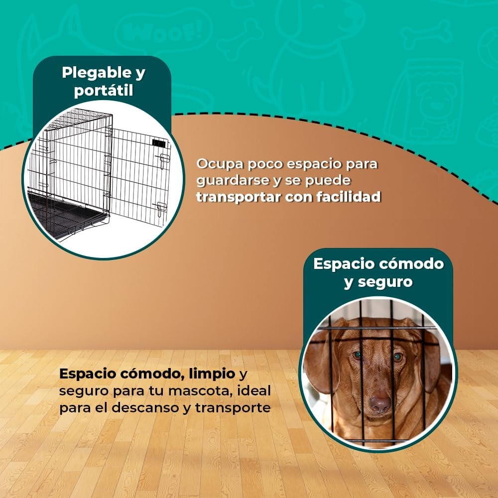 Jaula Metálica para perros Plegable Extra Grande Fancy Pets