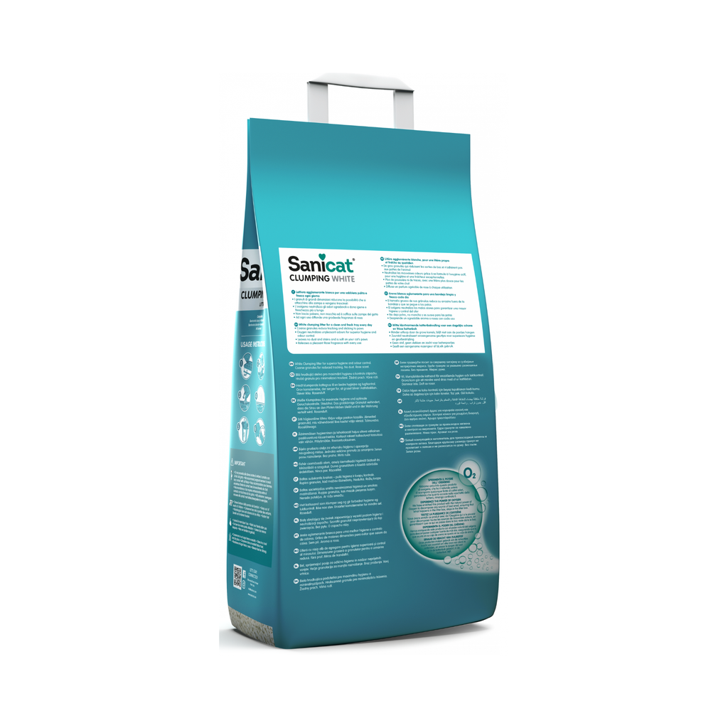 Arena para Gato Sanicat Aglutinante Aroma Pétalos de Rosa 8 Litros