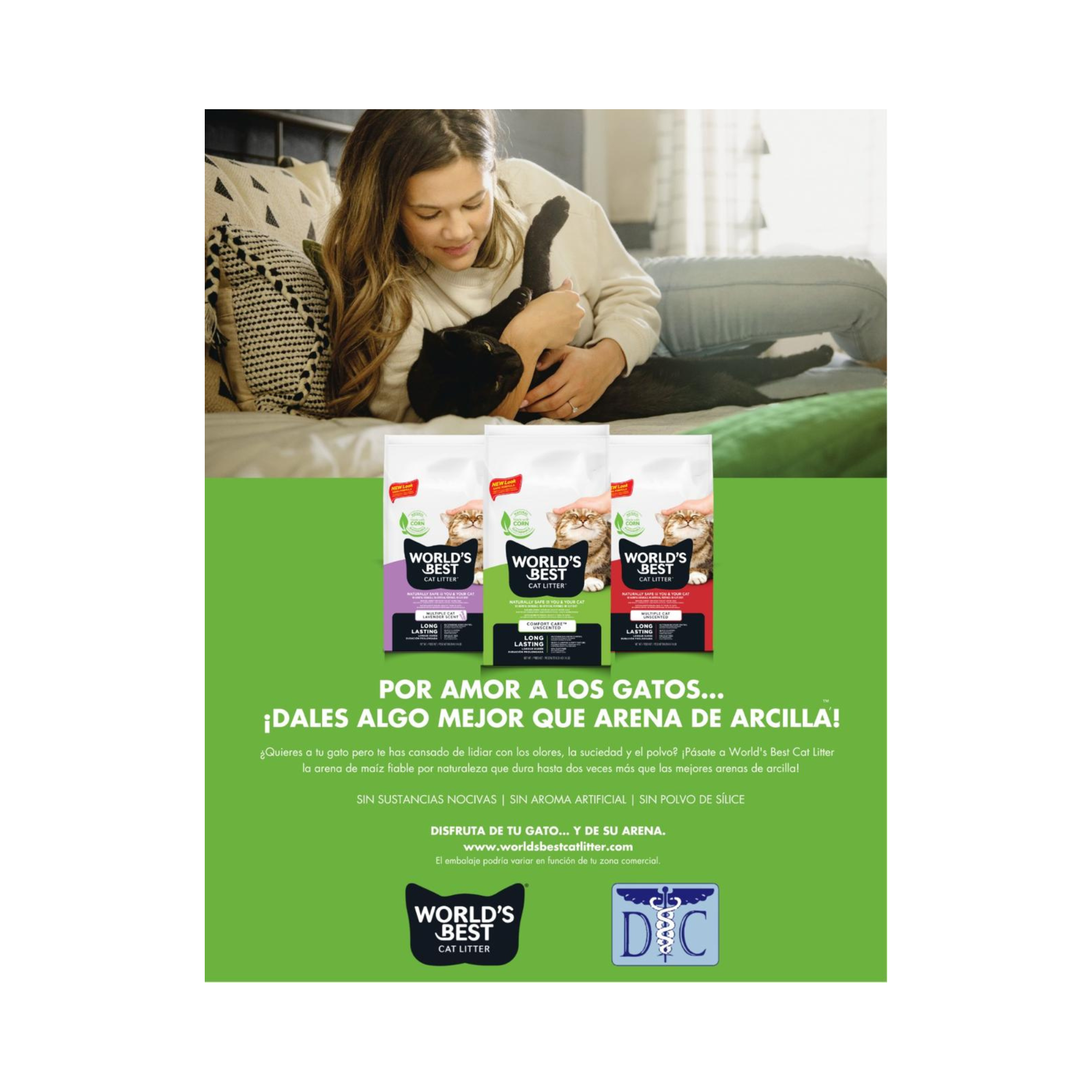 Arena World´s Best Lavender Scent Aroma Lavanda para Gatos 12.7 Kg