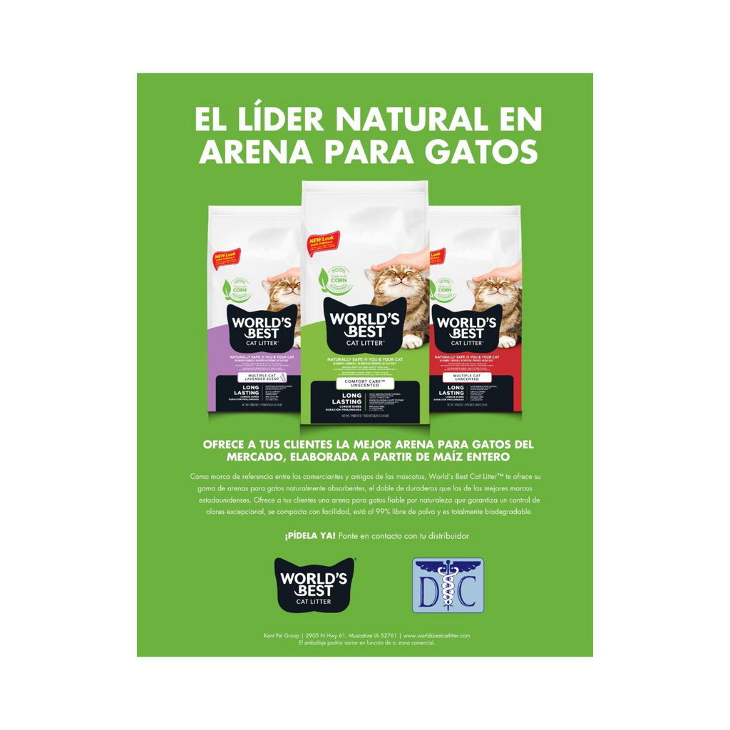 Arena aglutinante para gatos en grupo World´s Best Multiple Cat 3.18 Kg